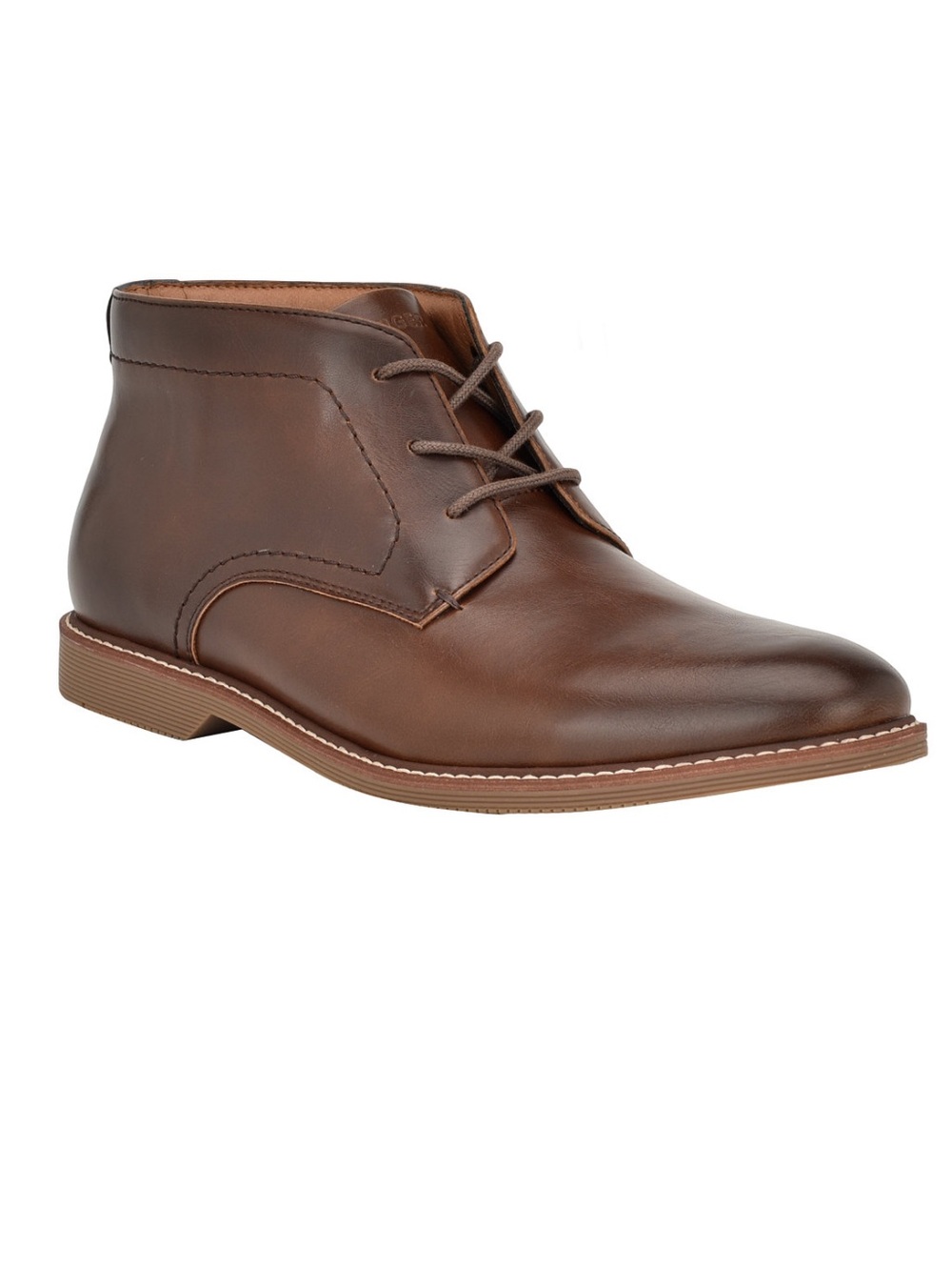 NIB Tommy Hilfiger 10 Men's Brown Faux Leather Rosell Lace Up Chukka Boots R $80